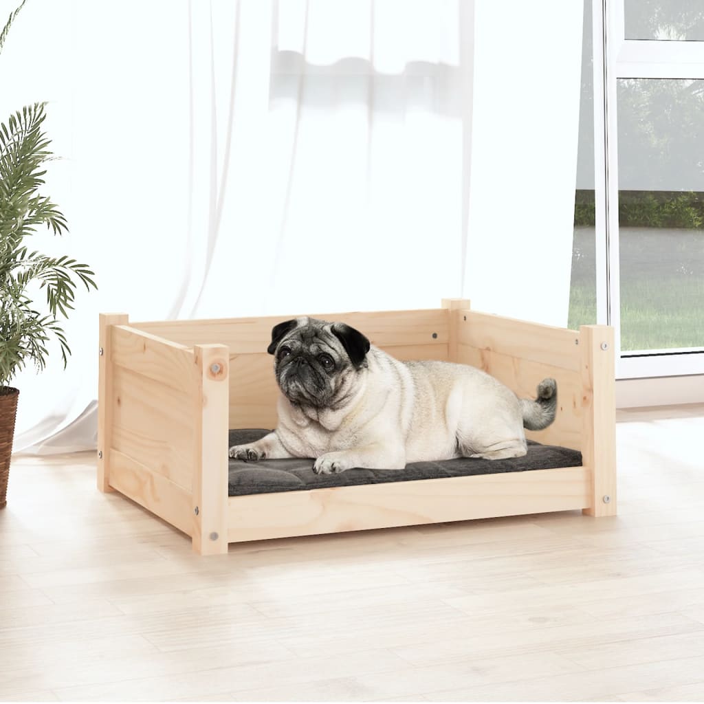 Hondenbed 65,5x50,5x28 cm massief grenenhout
