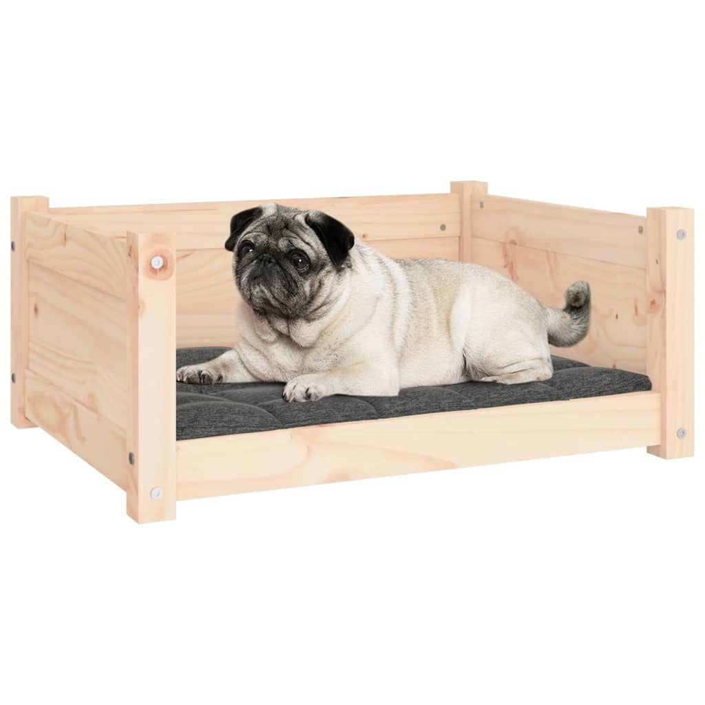 Hondenbed 65,5x50,5x28 cm massief grenenhout