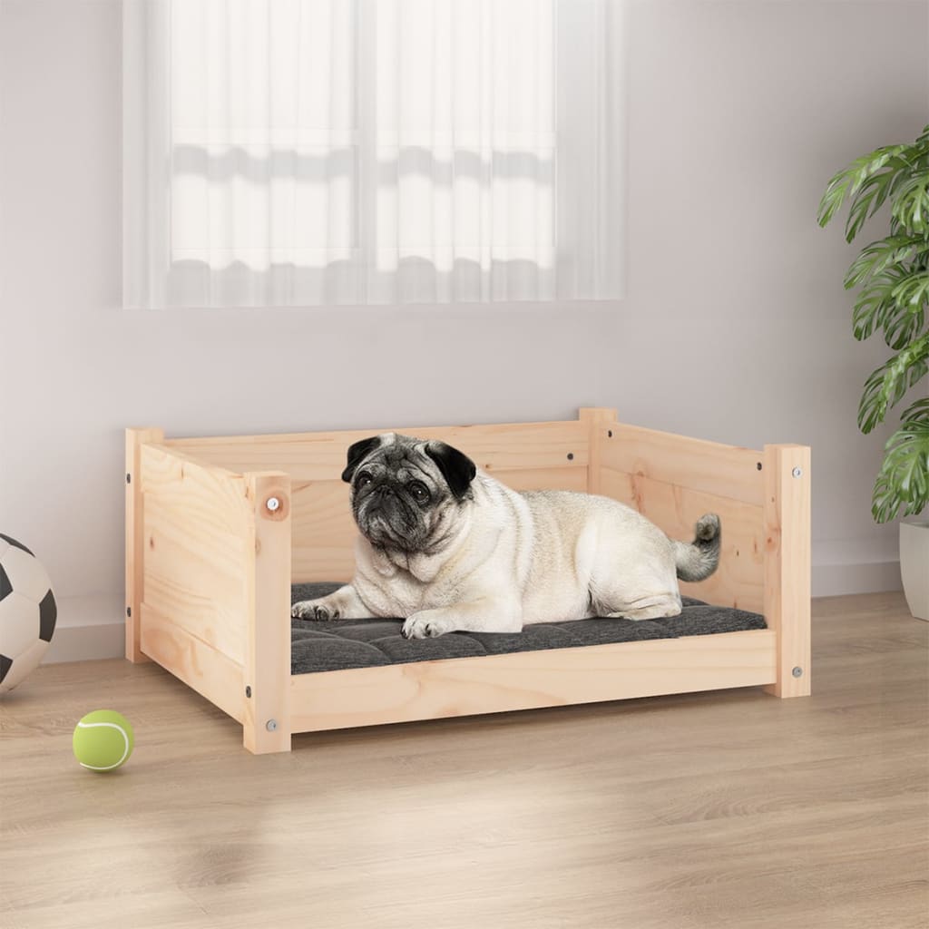 Hondenbed 65,5x50,5x28 cm massief grenenhout
