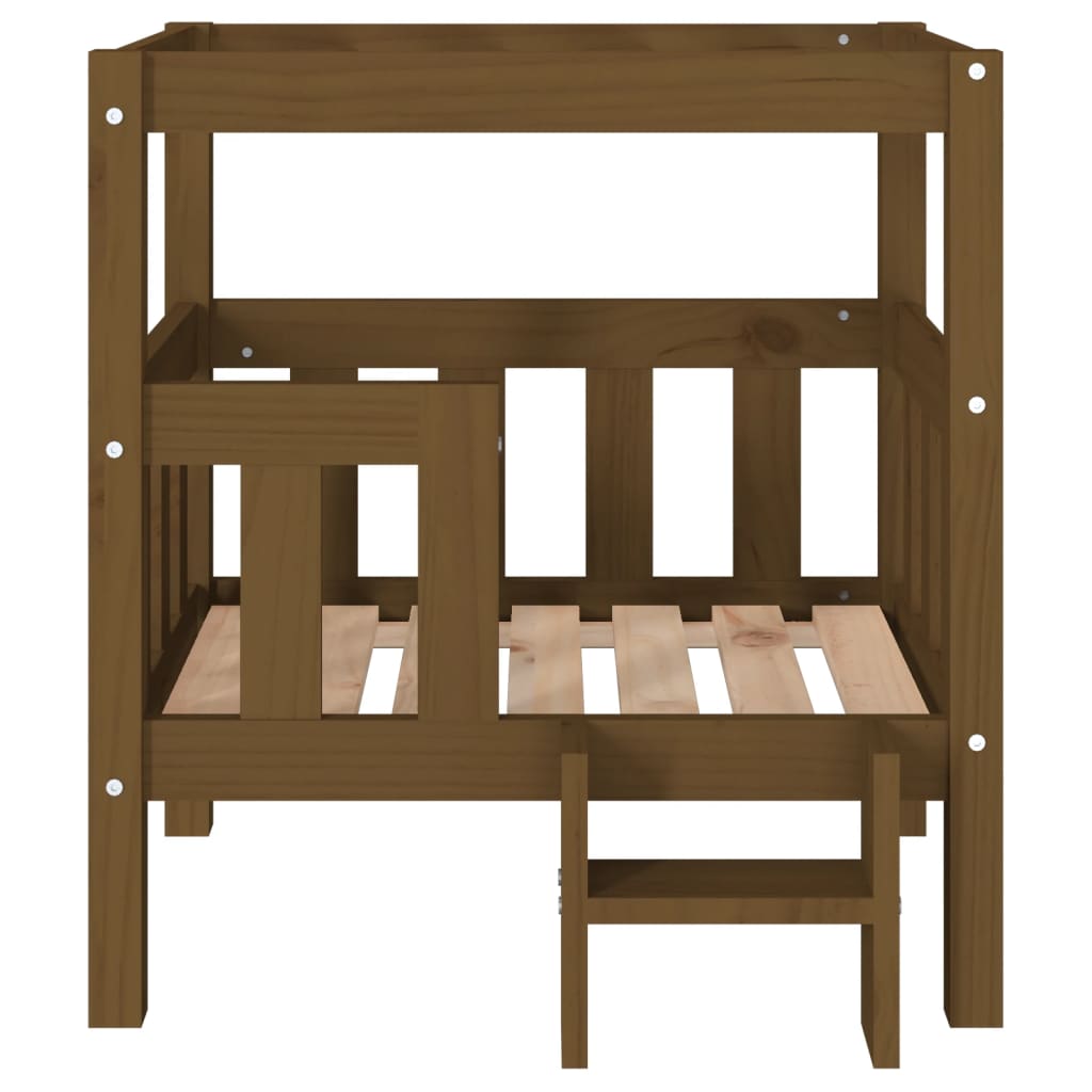 Hondenmand 65,5x50,5x70 cm massief grenenhout honingbruin