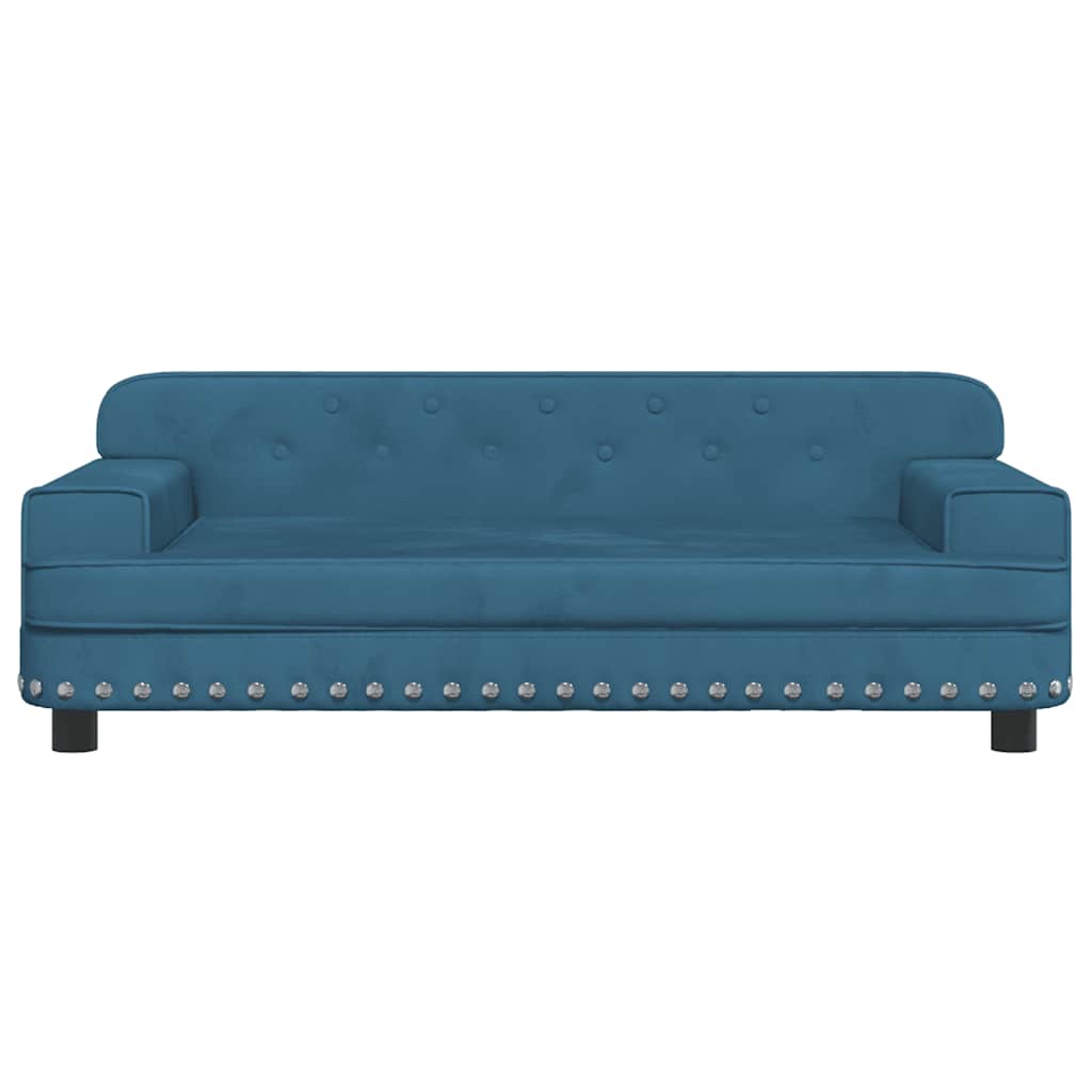 Hondenmand 90x53x30 cm fluweel blauw