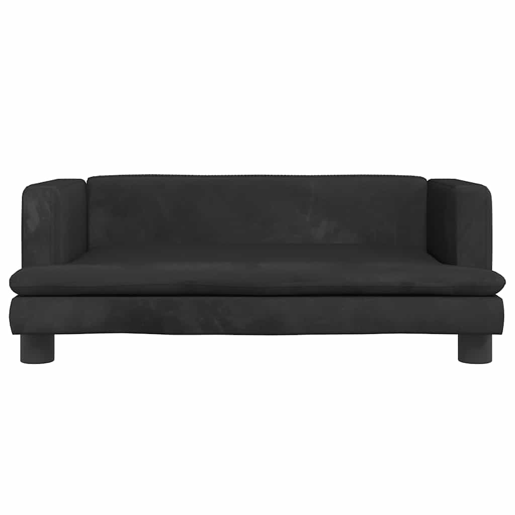 Hondenmand 80x45x30 cm fluweel zwart