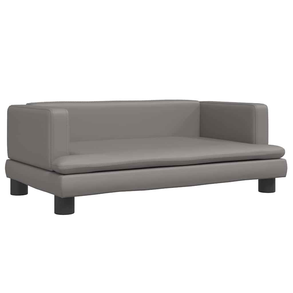 Hondenmand 80x45x30 cm kunstleer grijs