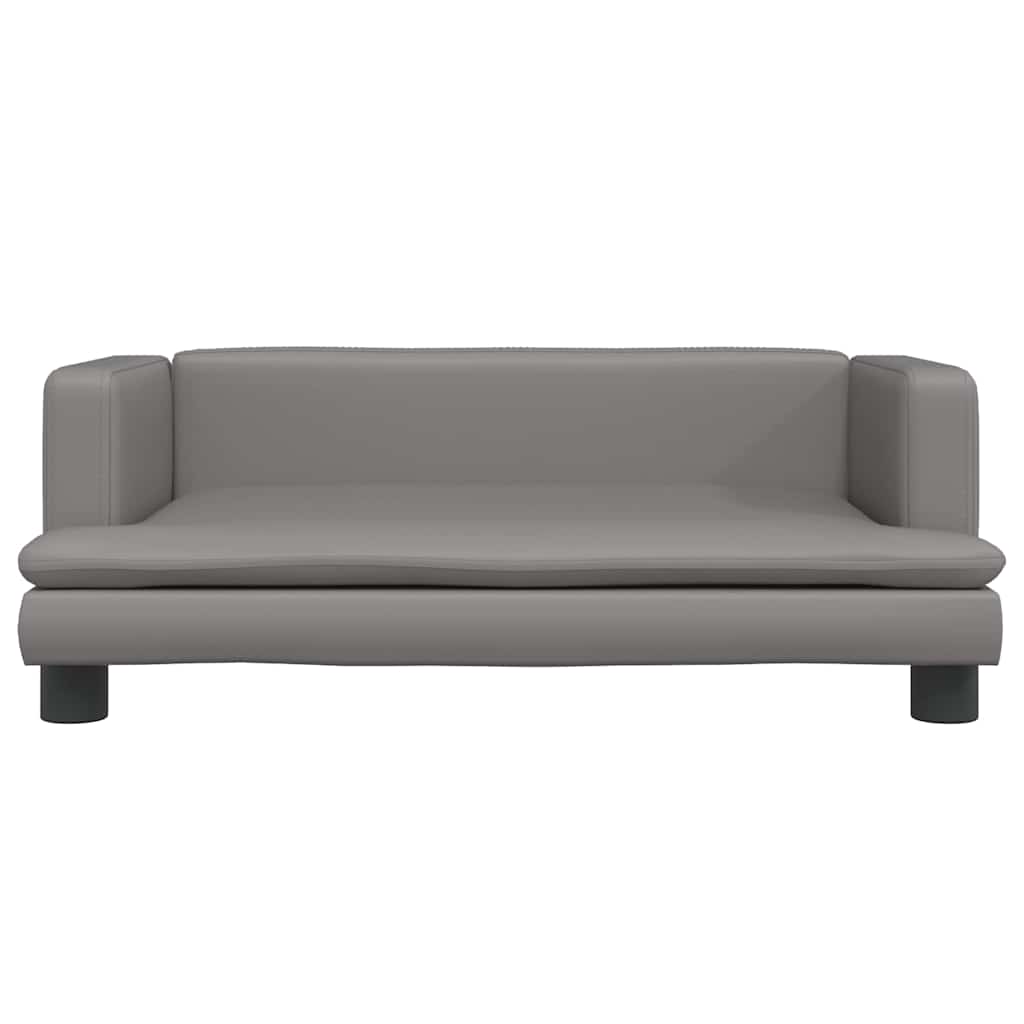 Hondenmand 80x45x30 cm kunstleer grijs