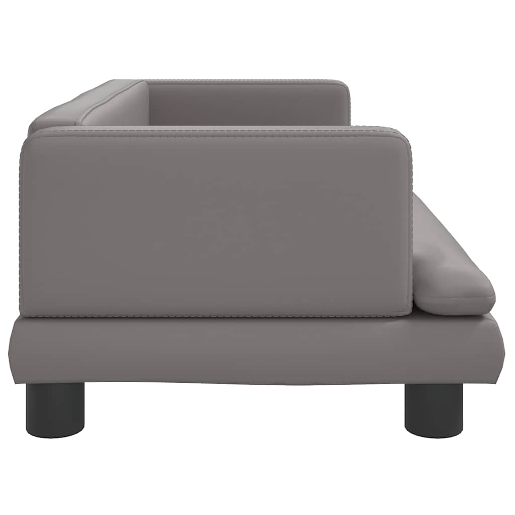 Hondenmand 80x45x30 cm kunstleer grijs