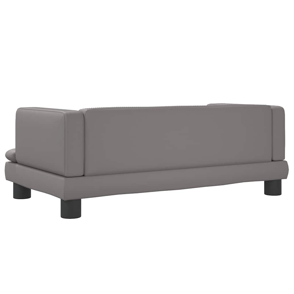 Hondenmand 80x45x30 cm kunstleer grijs