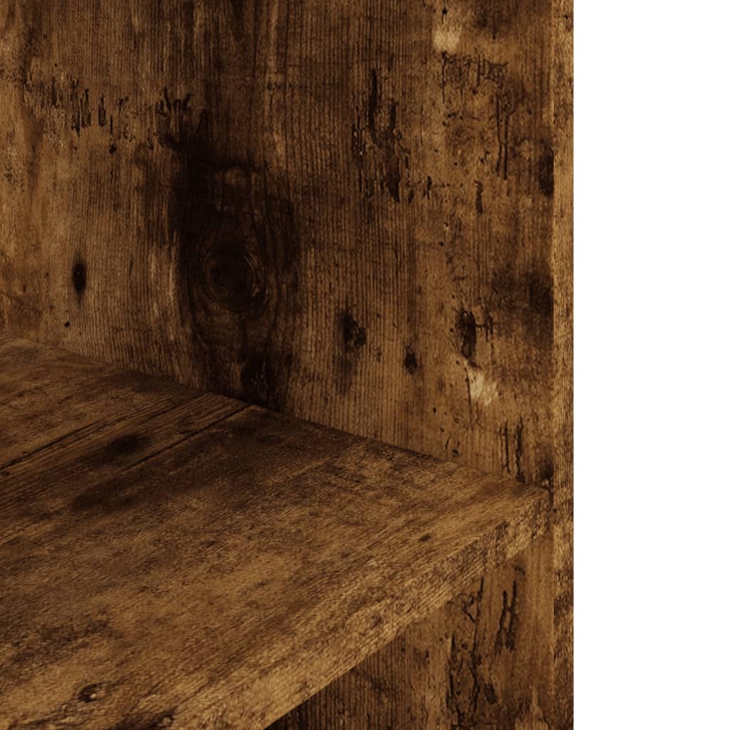 Aquariumstandaard 80x35x60 cm bewerkt hout gerookt eikenkleurig