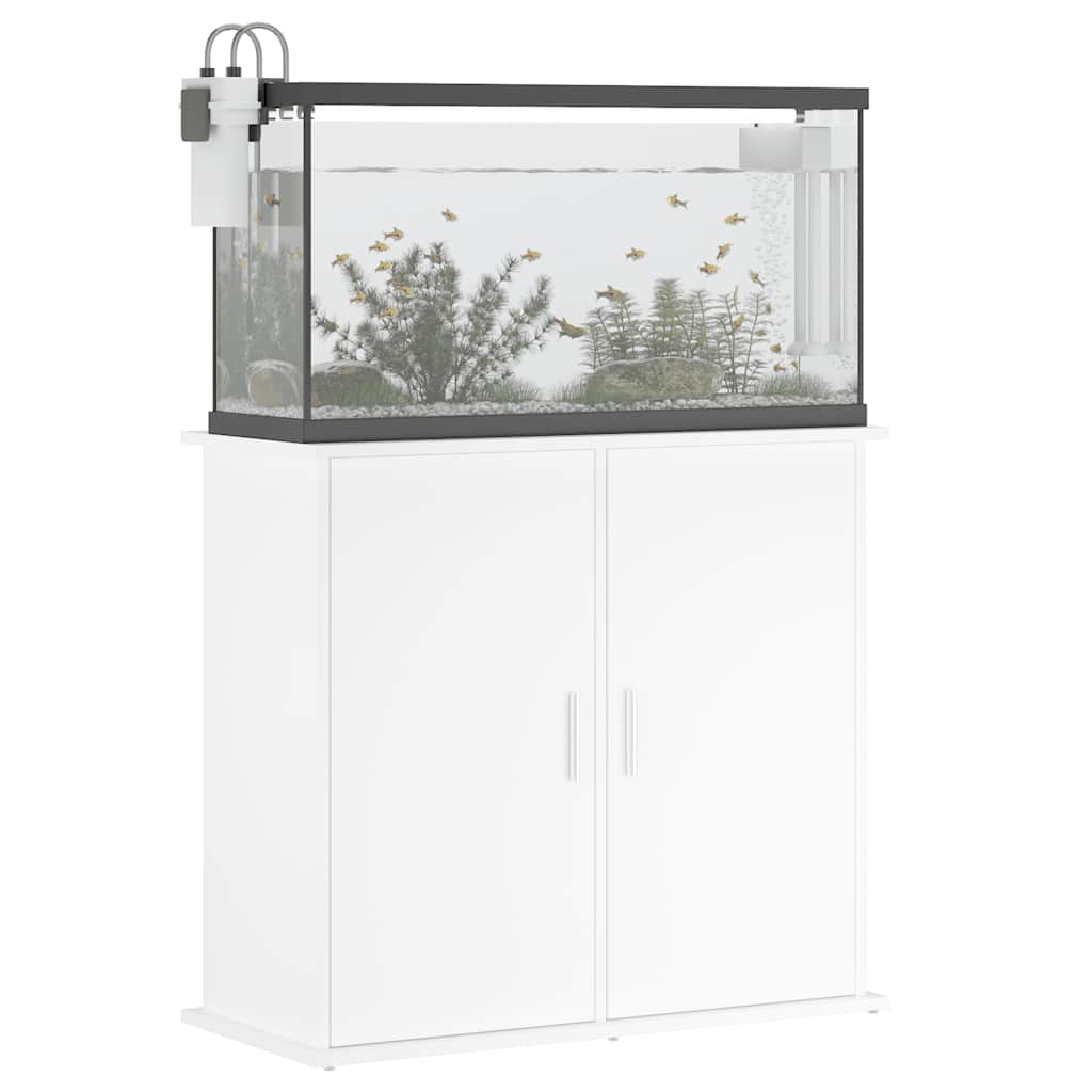 Aquariumstandaard 81x36x73 cm bewerkt hout wit