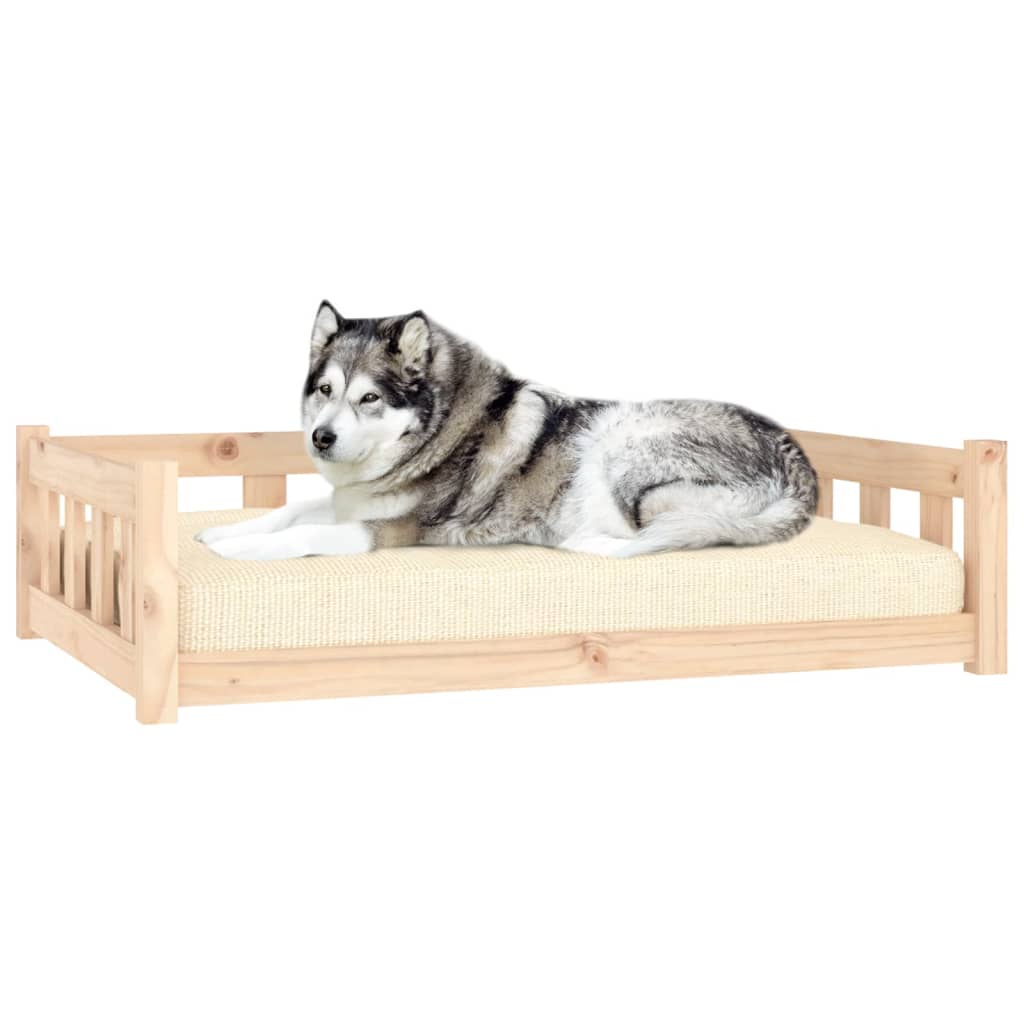 Hondenbed 105,5x75,5x28 cm massief grenenhout