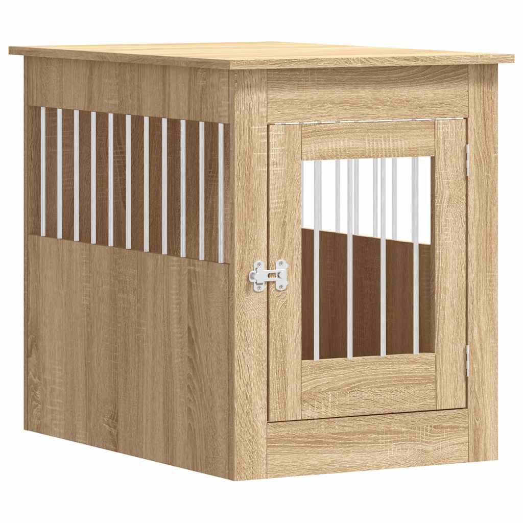 Hondenbench 55 x 80 x 68 cm bewerkt hout sonoma eikenkleurig