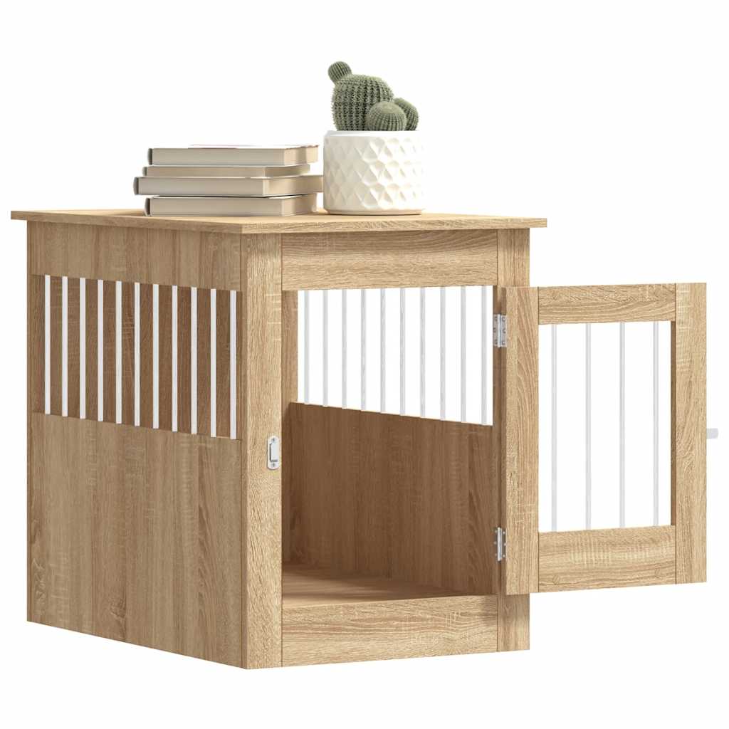 Hondenbench 55 x 80 x 68 cm bewerkt hout sonoma eikenkleurig