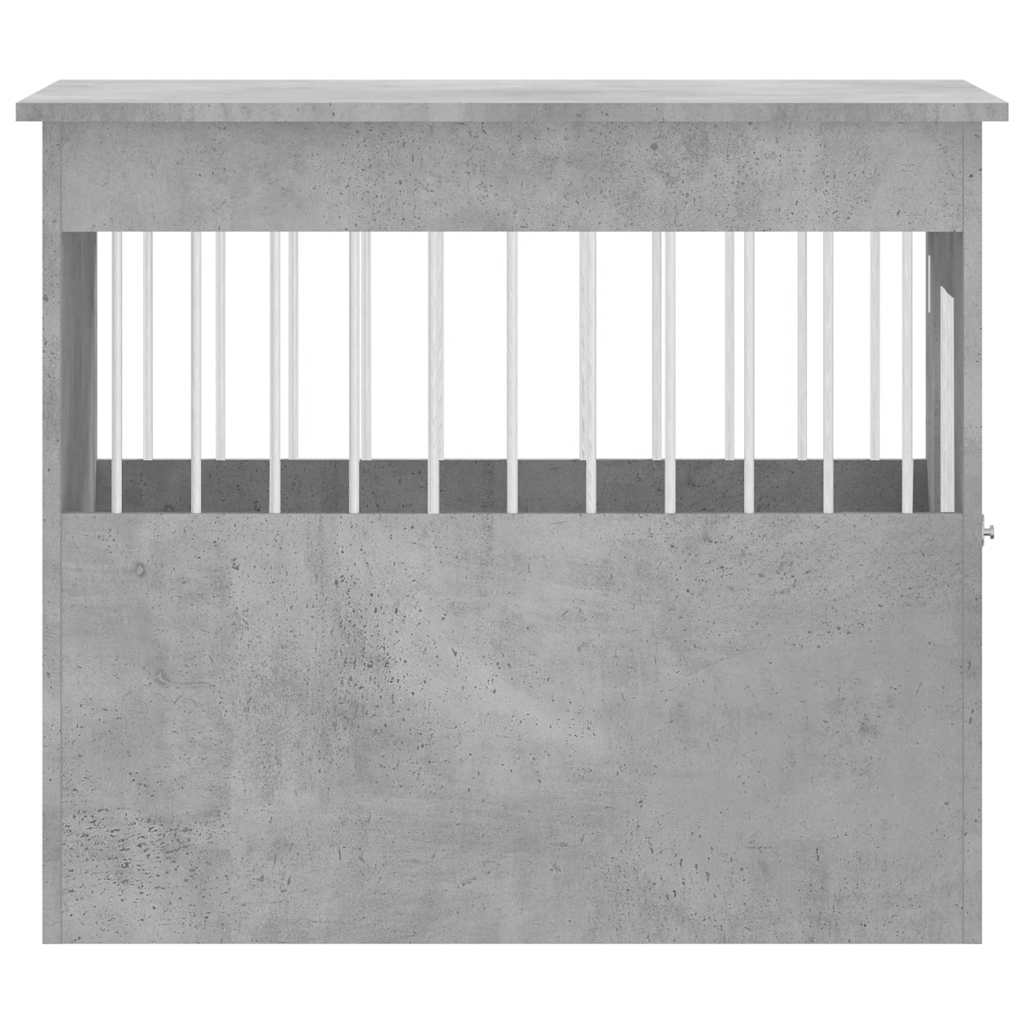 Hondenbench 55 x 80 x 68 cm bewerkt hout betongrijs