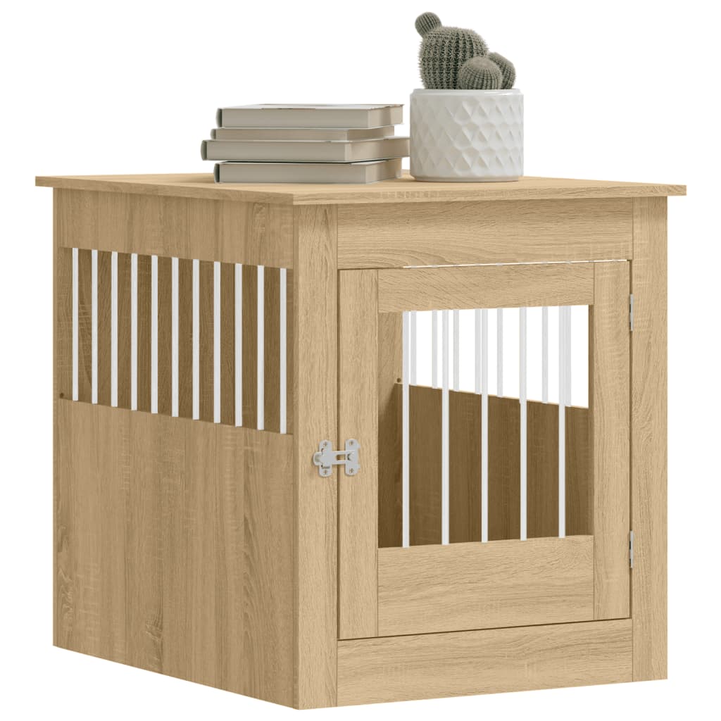 Hondenbench 64,5x80x71 cm bewerkt hout sonoma eikenkleurig