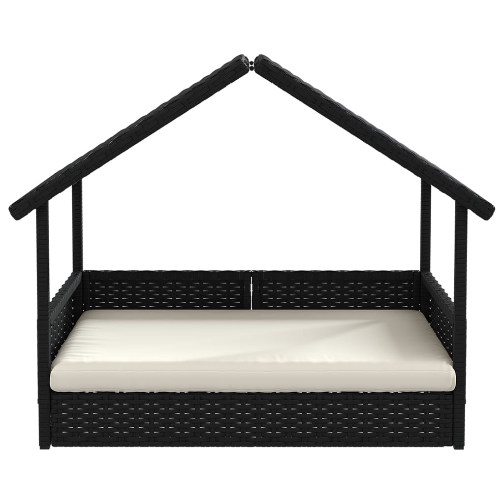 Hondenhok met kussen poly rattan