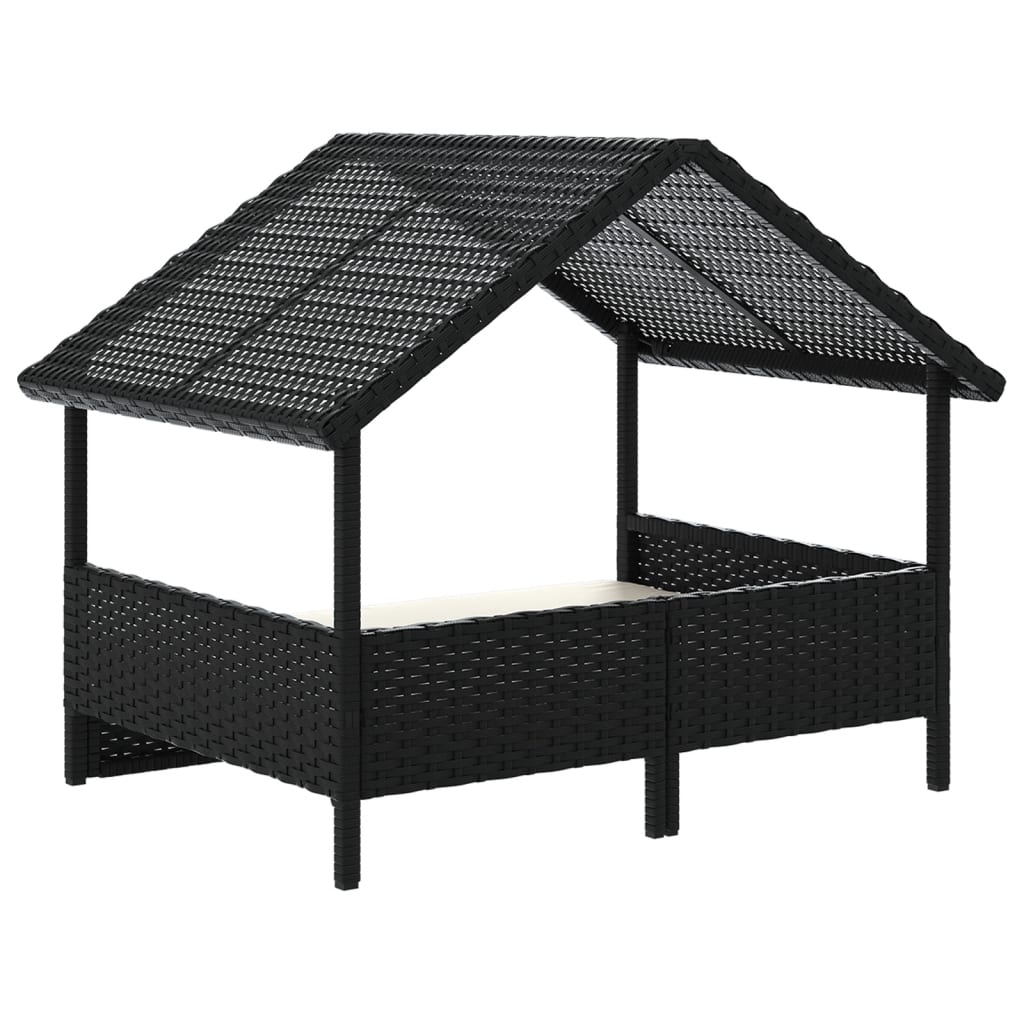 Hondenhok met kussen poly rattan