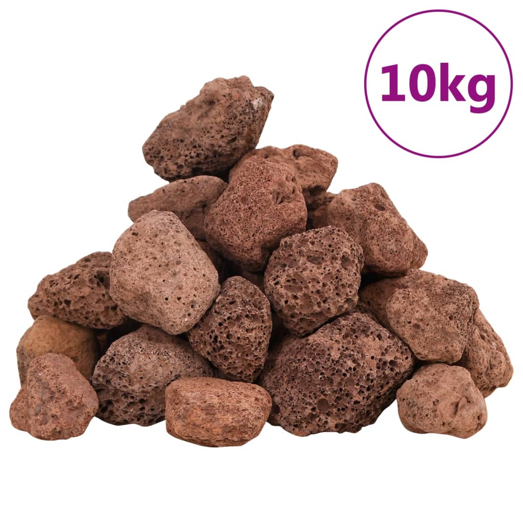 Lavastenen 10 kg 3-5 cm rood