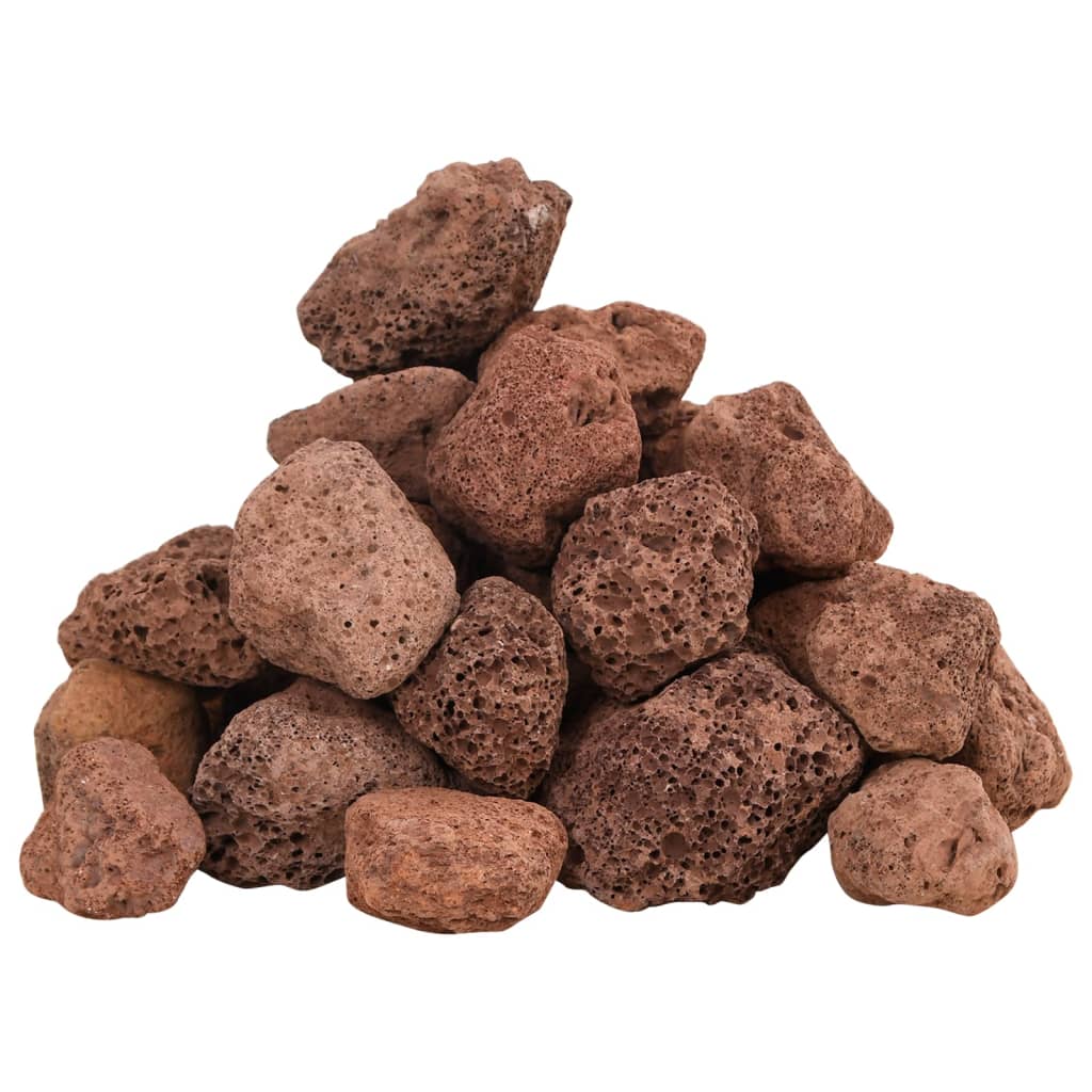 Lavastenen 10 kg 3-5 cm rood