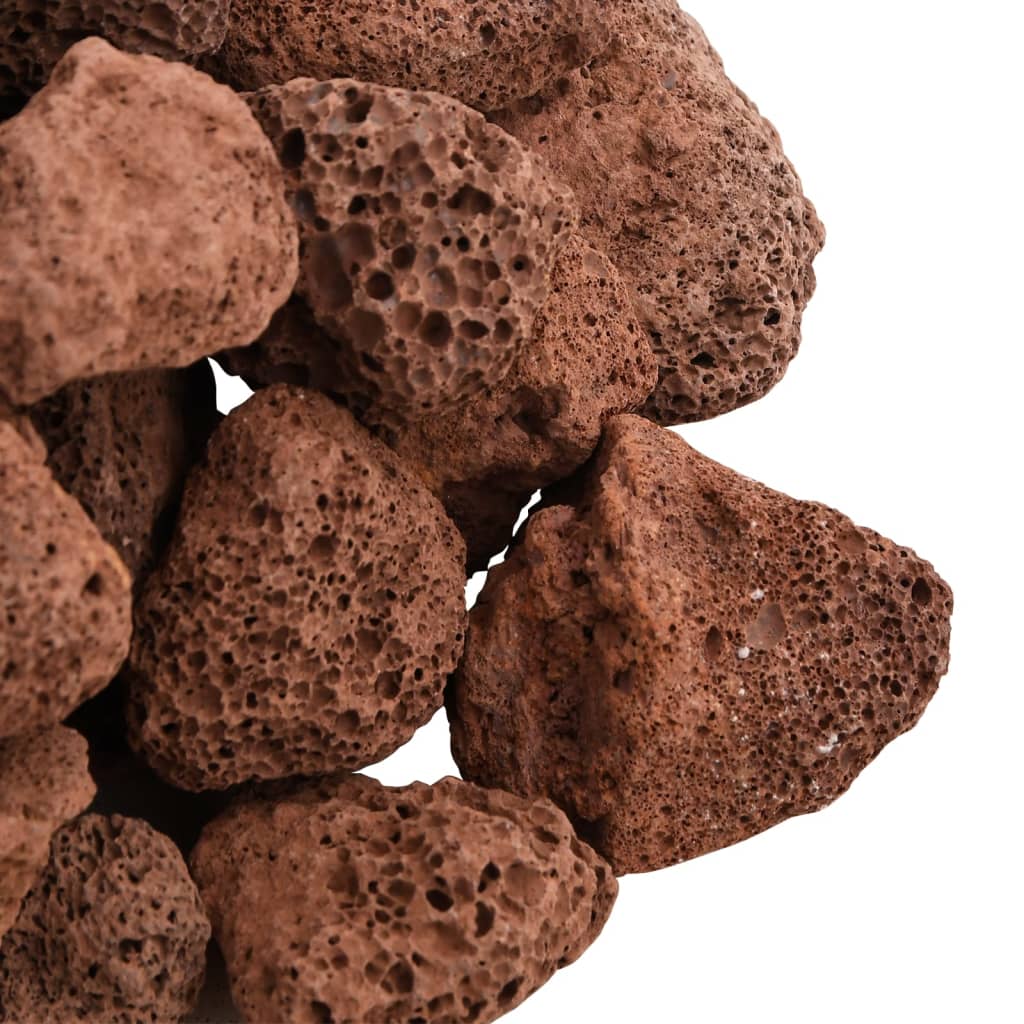 Lavastenen 10 kg 3-5 cm rood