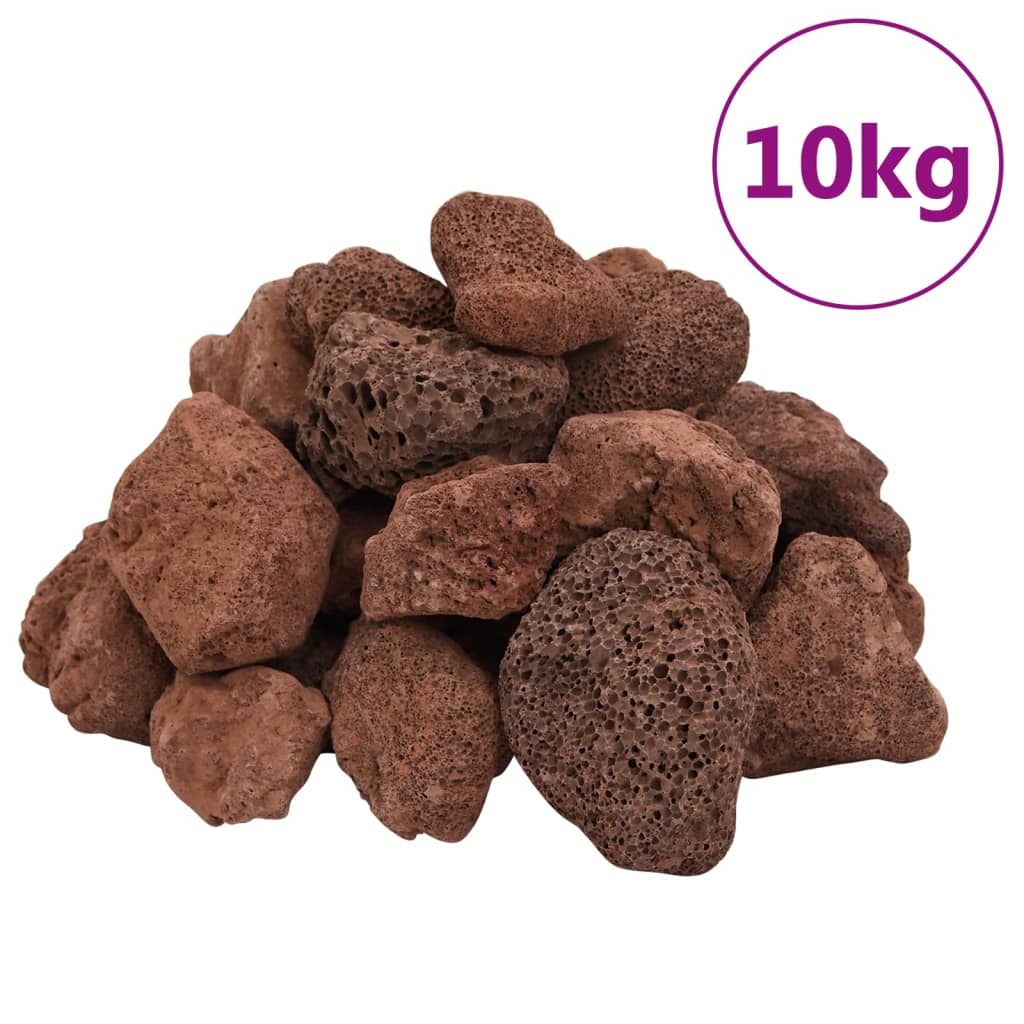 Lavastenen 10 kg 5-8 cm rood