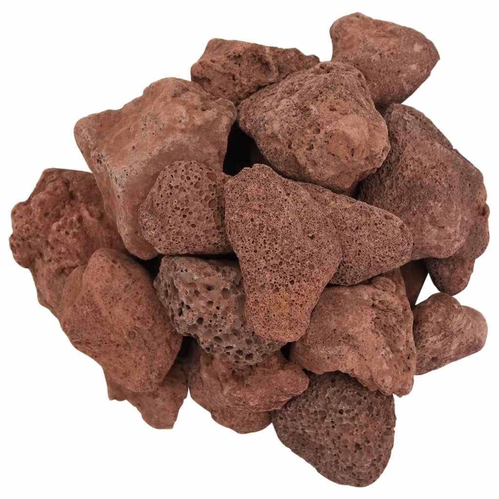 Lavastenen 10 kg 5-8 cm rood