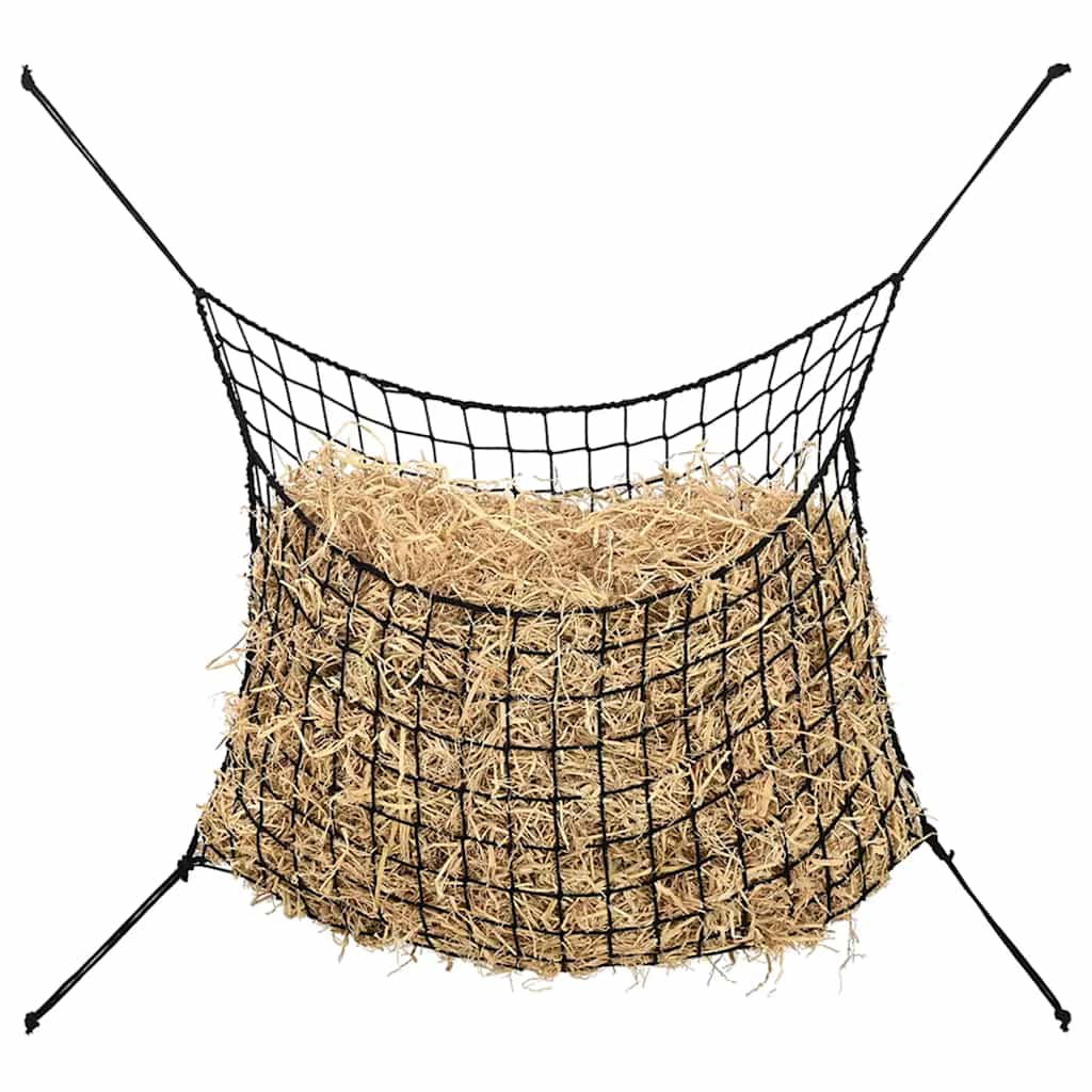 Hooinetten 2 st 100x90 cm rechthoekig polypropeen zwart