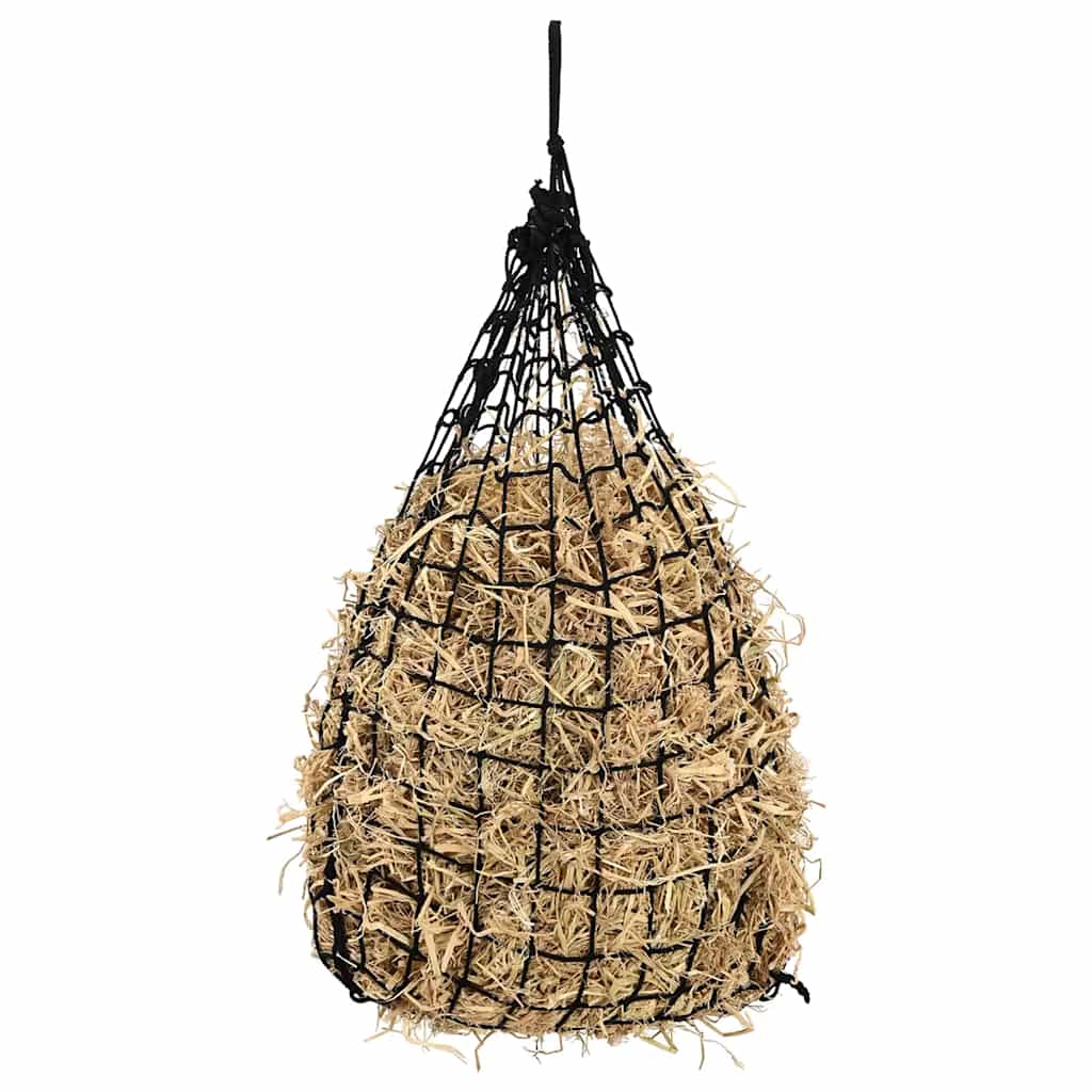 Hooinetten 2 st 75x75 cm rond polypropeen zwart
