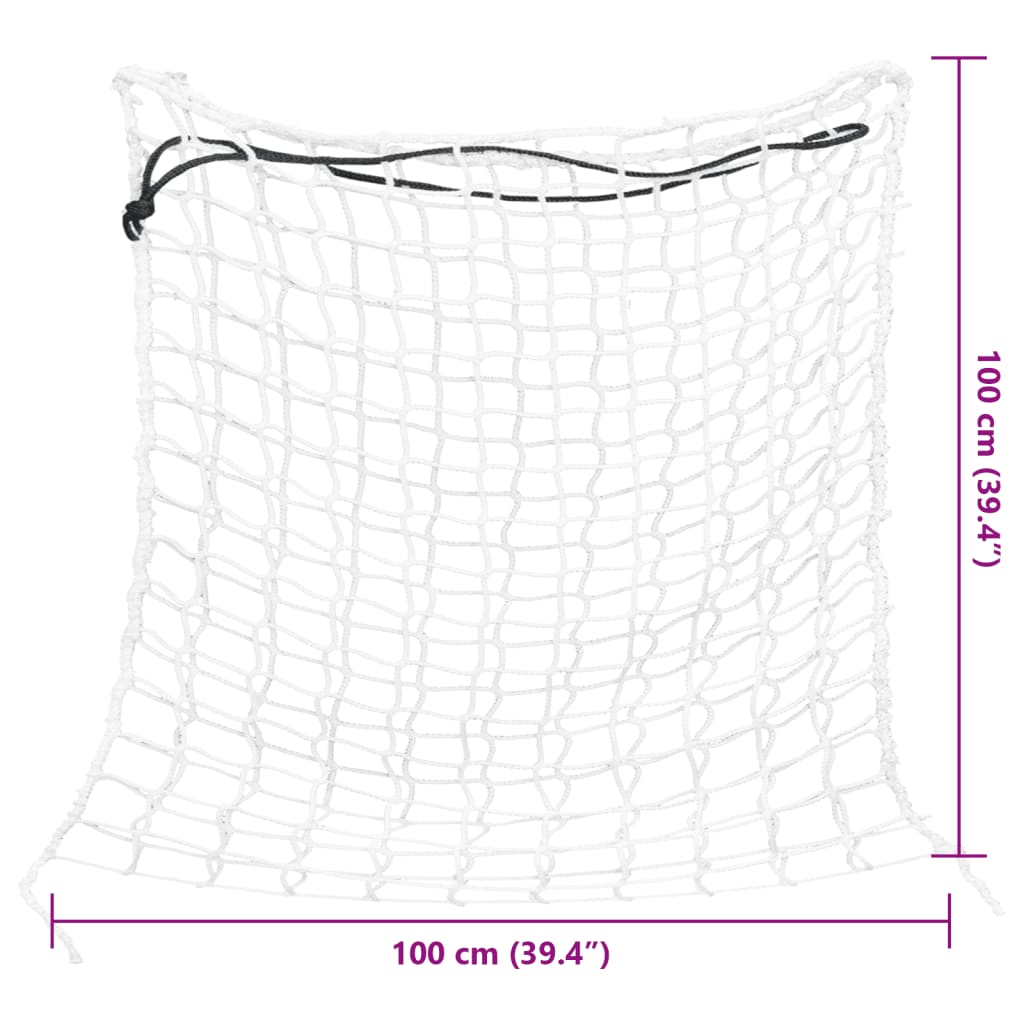 Hooinetten 2 st 100x100 cm rond polypropeen wit
