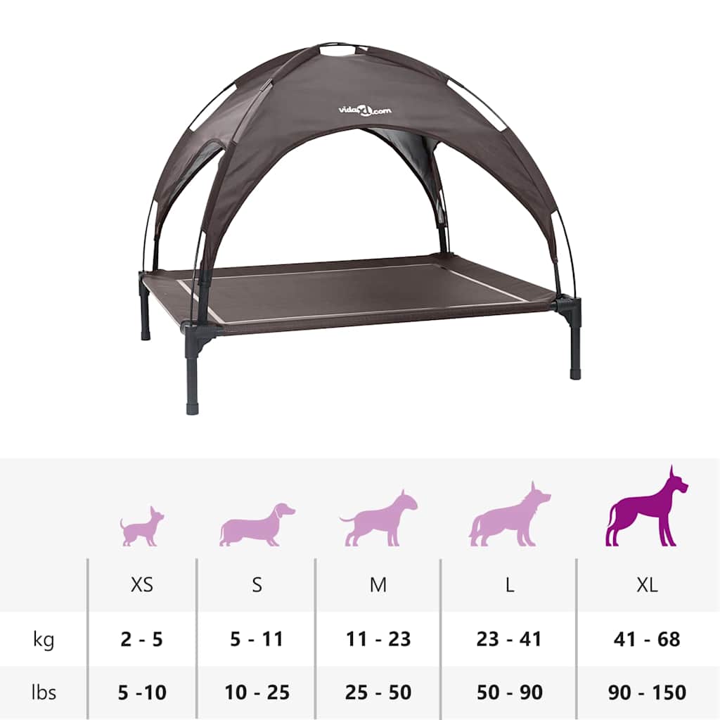 Hondenbed Bruin xl Staal