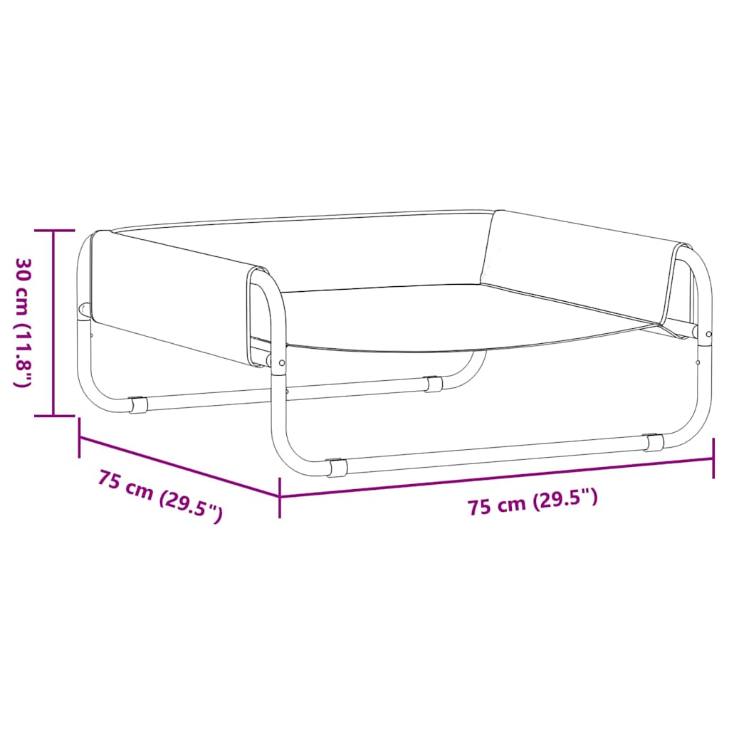 Hondenbed Zwart ML Oxford Stof en Staal
