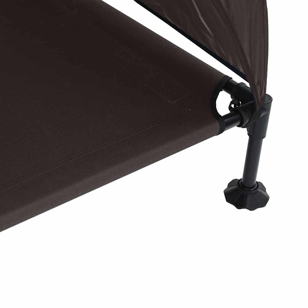 Verhoogd Hondenbed Bruin 127 x 81 x 108 cm Stof en Staal