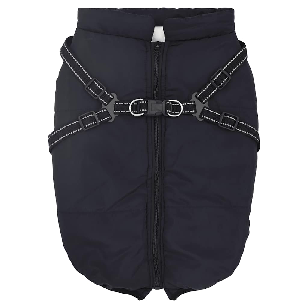 Hondenjas met harnas waterdicht reflecterend marineblauw L48