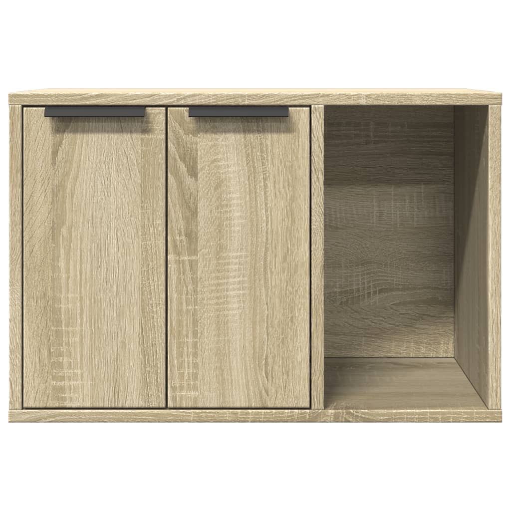 Kattenbakkast 60x40x40 cm bewerkt hout sonoma eikenkleurig