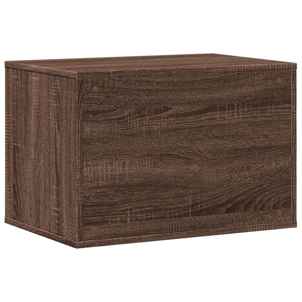 Kattenbakkast 60x40x40 cm bewerkt hout bruin eikenkleurig
