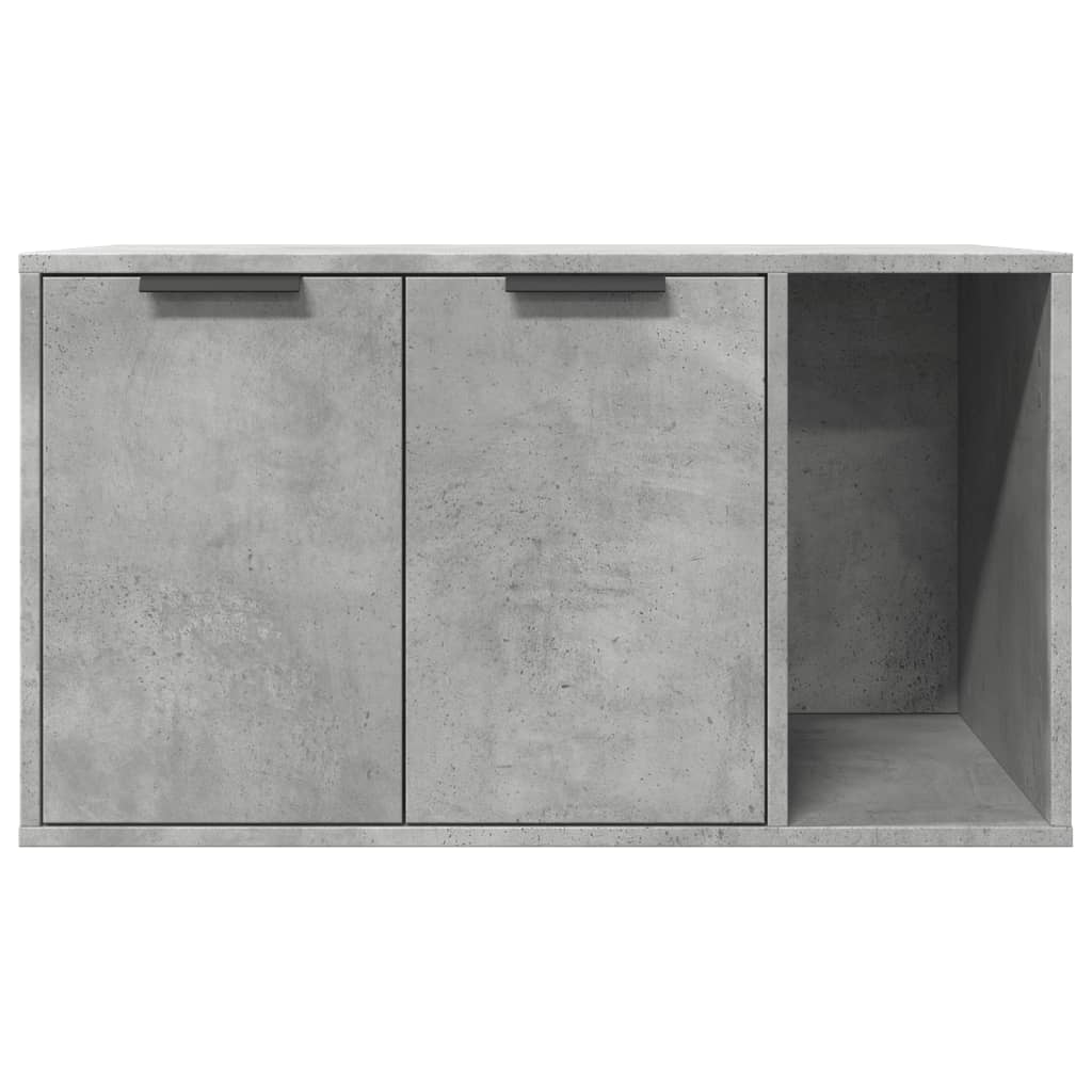 Kattenbakkast 80x50x45 cm bewerkt hout betongrijs