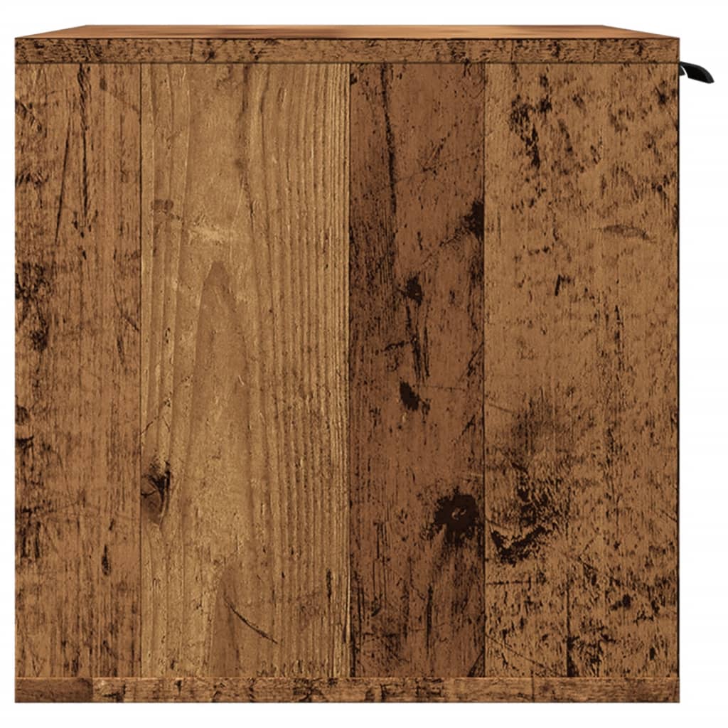 Kattenbakkast 80x50x45 cm bewerkt hout oud houtkleurig