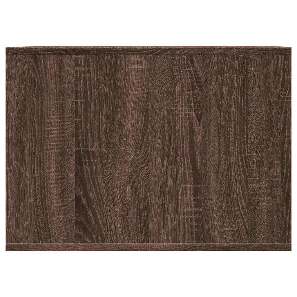 Kattenbakkast 47x59x42 cm bewerkt hout bruin eikenkleurig