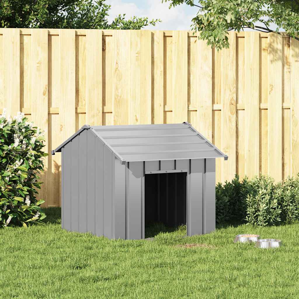 Hondenhok met dak 85x107x81 cm gegalvaniseerd staal