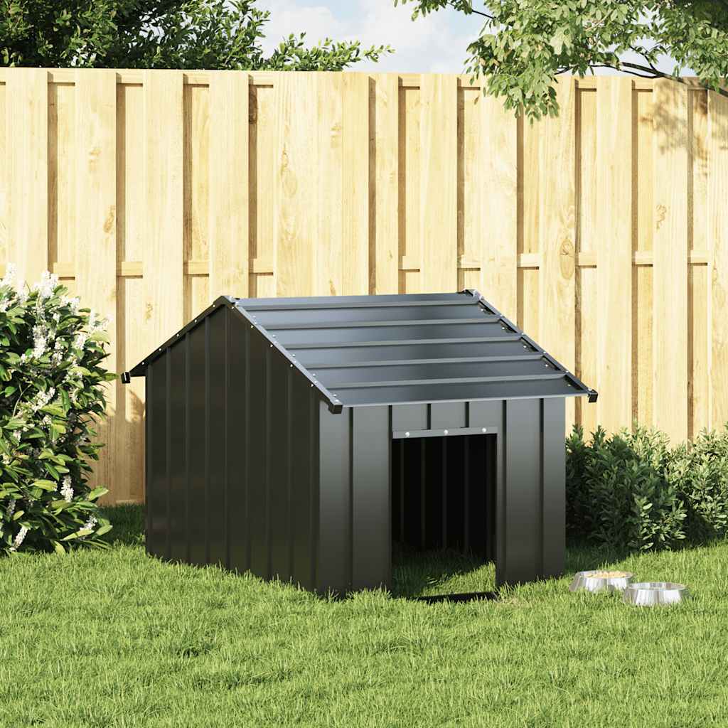 Hondenhok met dak 83x130x85 cm gegalvaniseerd staal