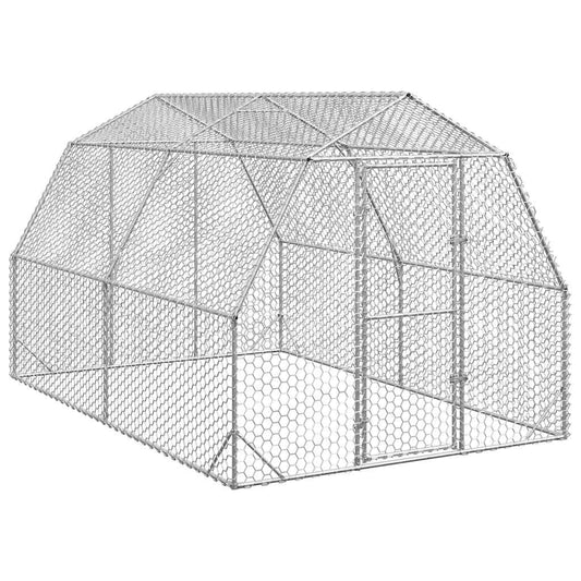 Kippenren 2,5x4x2,25 m gegalvaniseerd staal