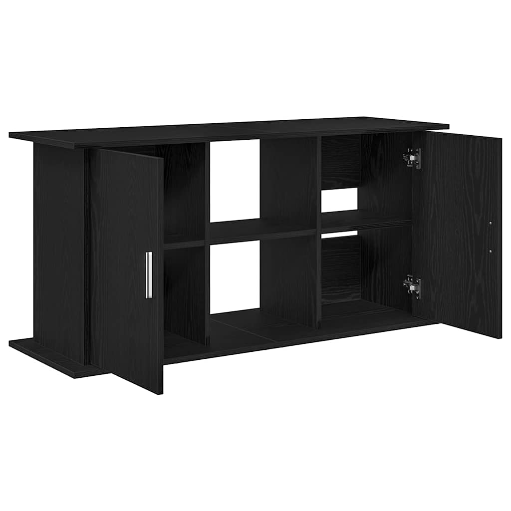 Aquariumstandaard 121x41x58 cm spaanplaat zwart eikenkleurig
