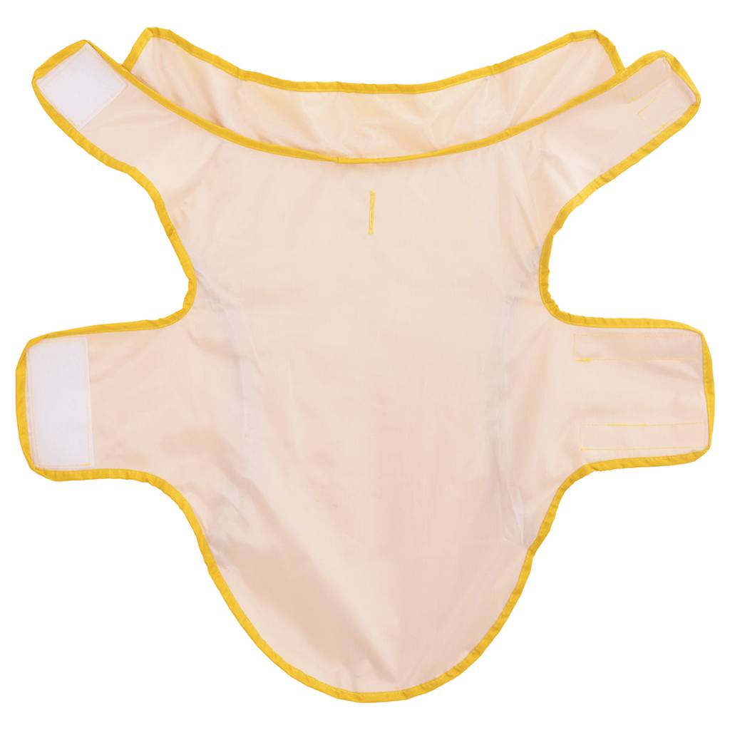 Hondenregenjas met reflecterende strips polyester geel M