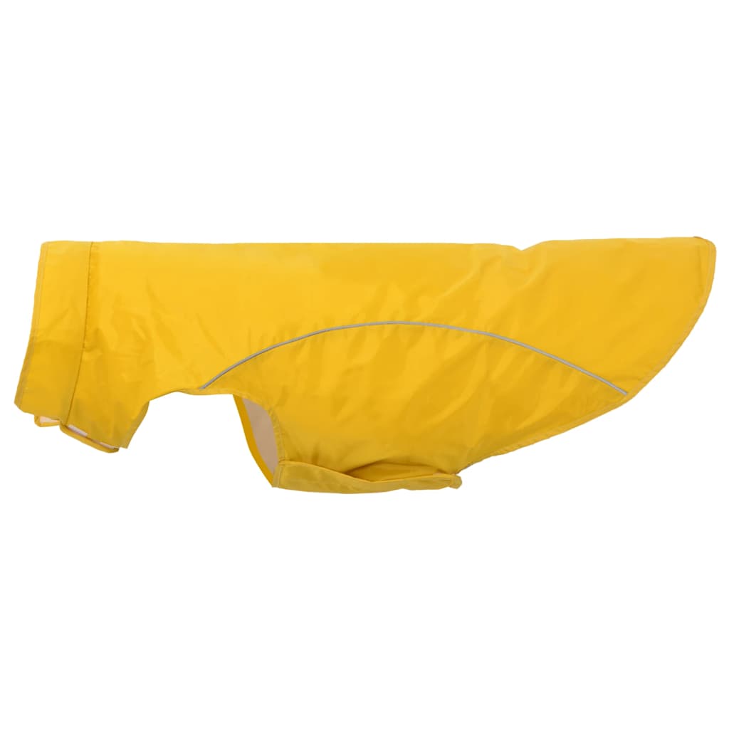 Hondenregenjas met reflecterende strips polyester geel 4XL