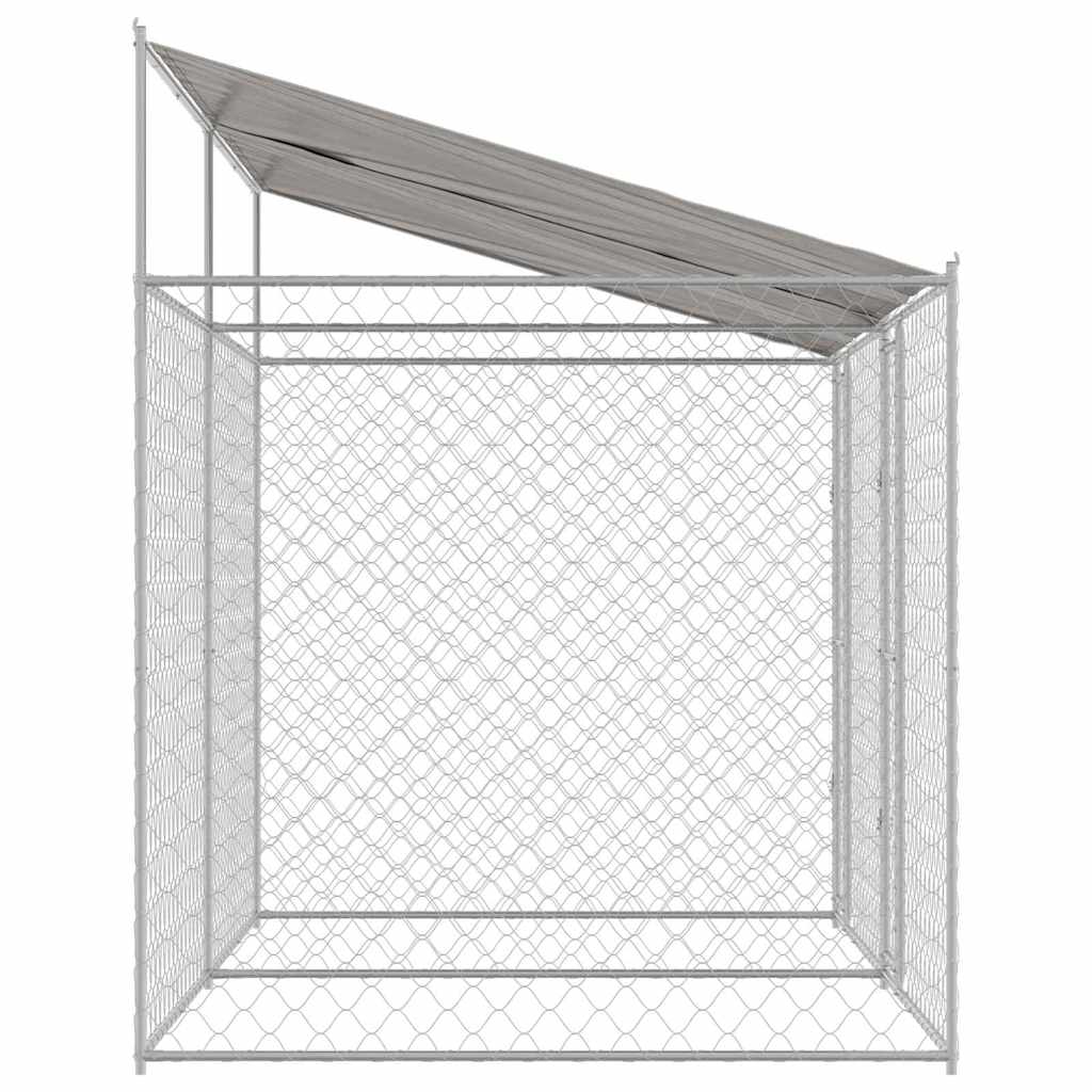 Hondenbench Zilver 400 x 200 x 256 cm Gegalvaniseerd staal