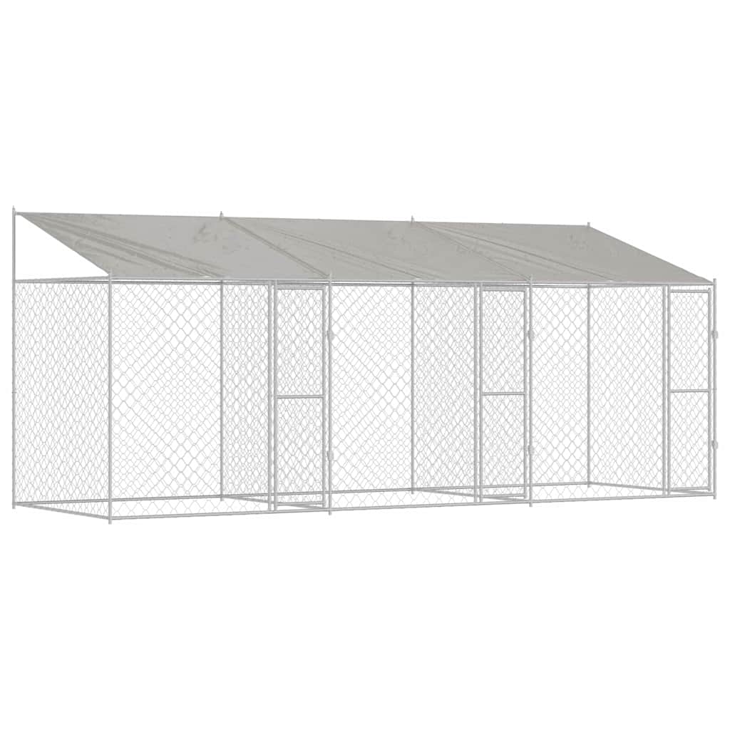 Hondenbench Zilver 600 x 200 x 256 cm Gegalvaniseerd staal