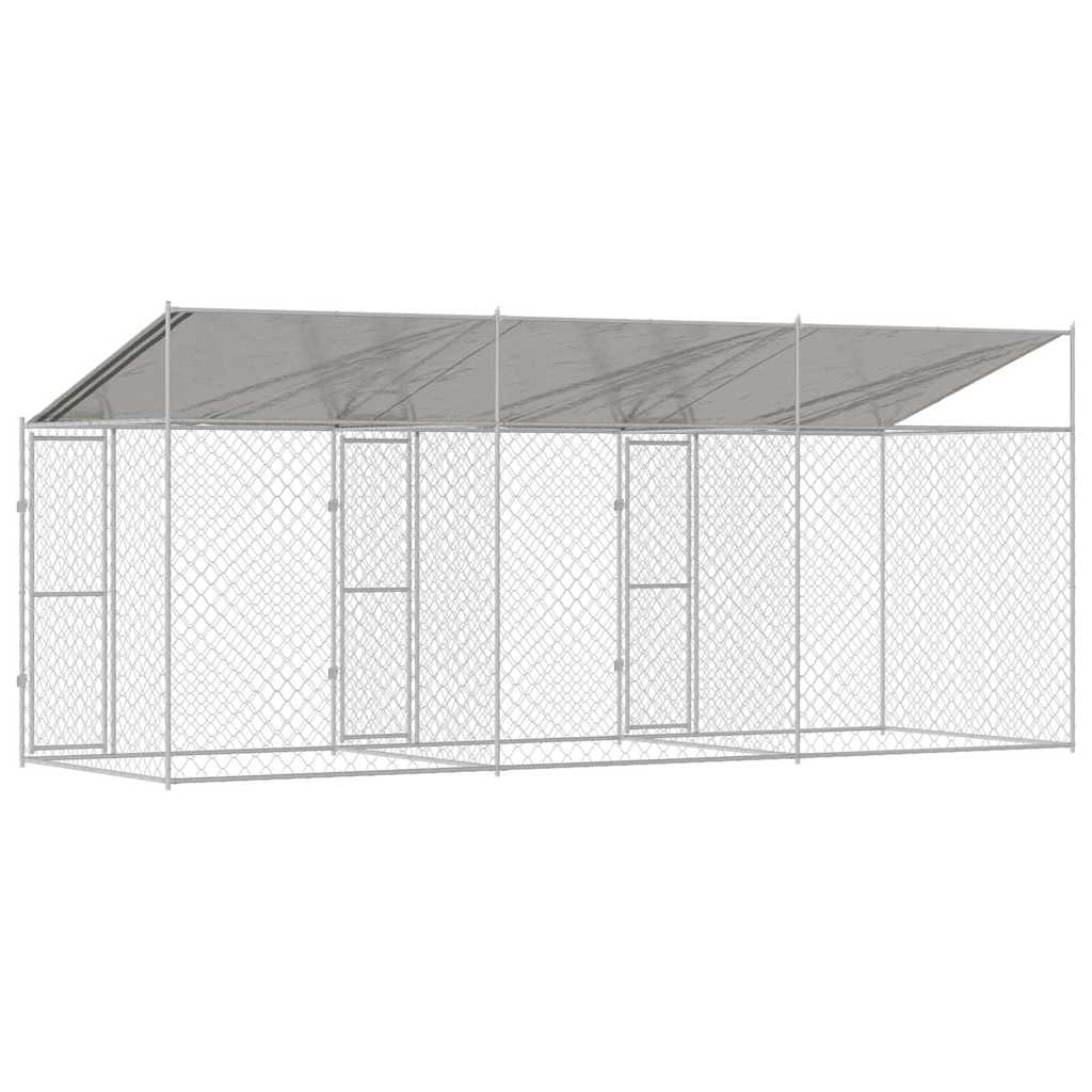 Hondenbench Zilver 600 x 200 x 256 cm Gegalvaniseerd staal