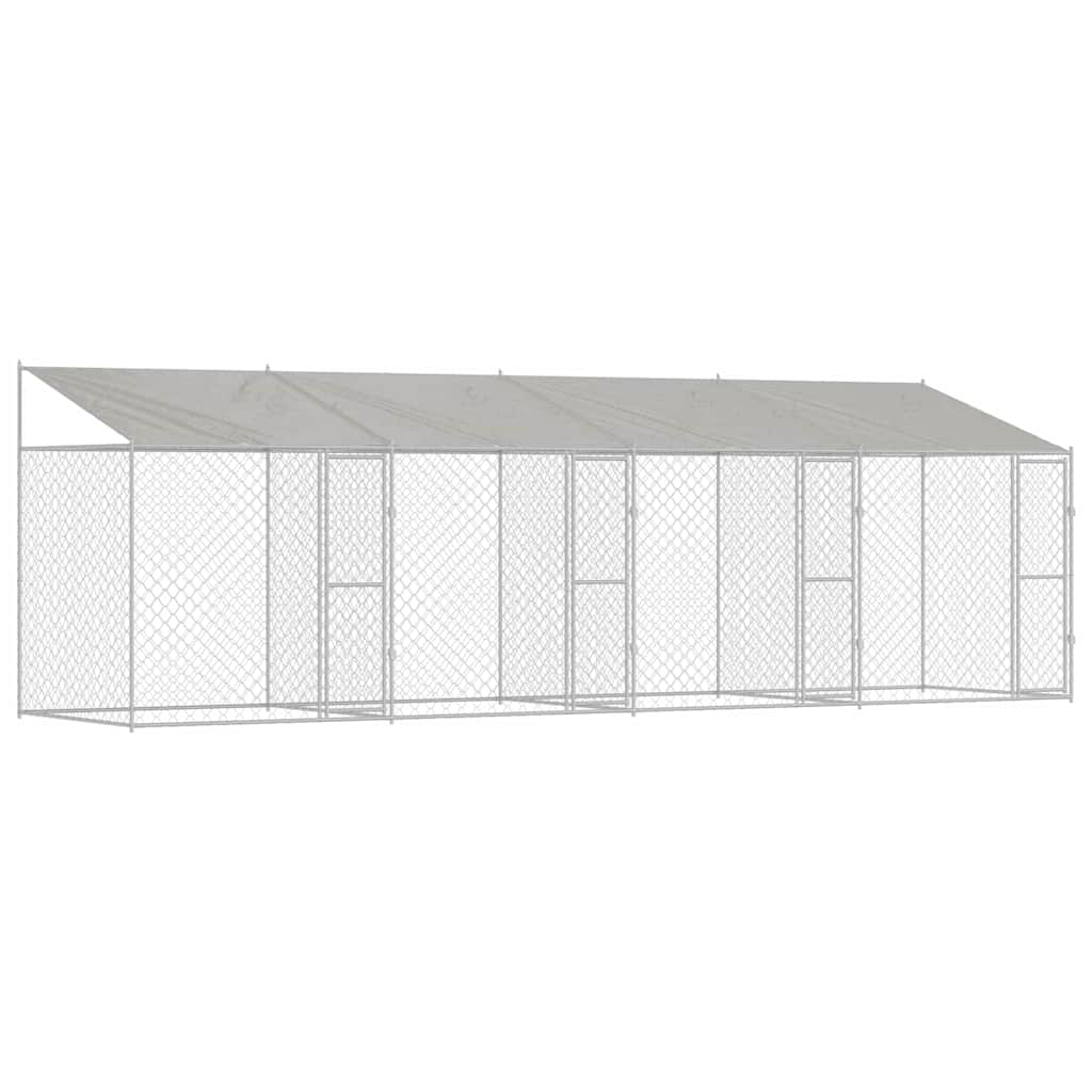 Hondenbench Zilver 800 x 200 x 256 cm Gegalvaniseerd staal