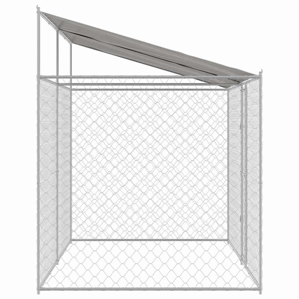 Hondenbench Zilver 400 x 200 x 256 cm Gegalvaniseerd staal