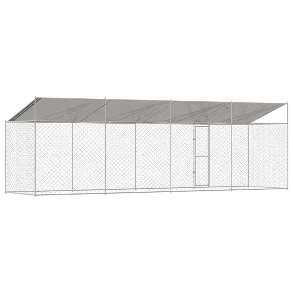 Hondenbench Zilver 800 x 200 x 256 cm Gegalvaniseerd staal