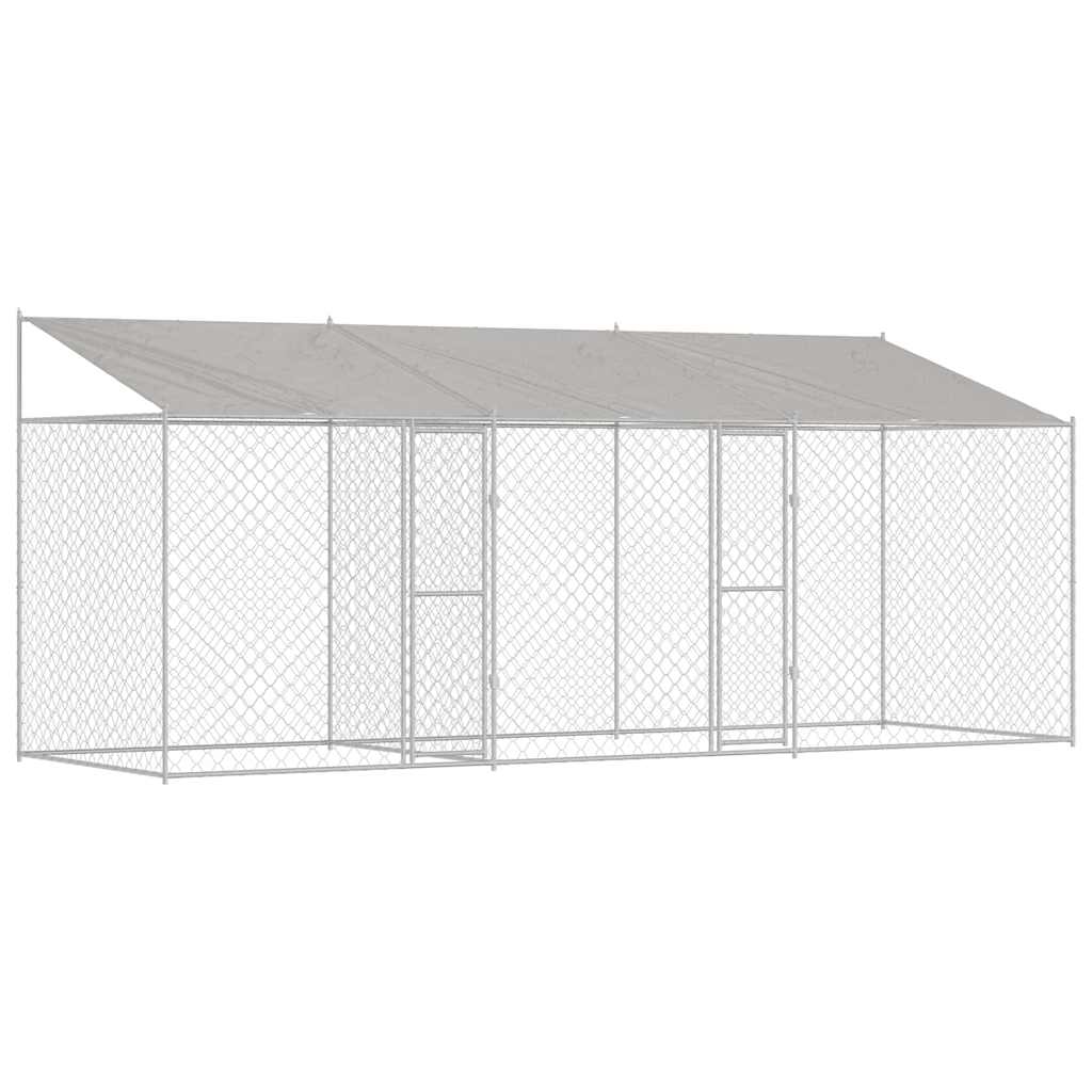 Hondenbench Zilver 600 x 200 x 256 cm Gegalvaniseerd staal
