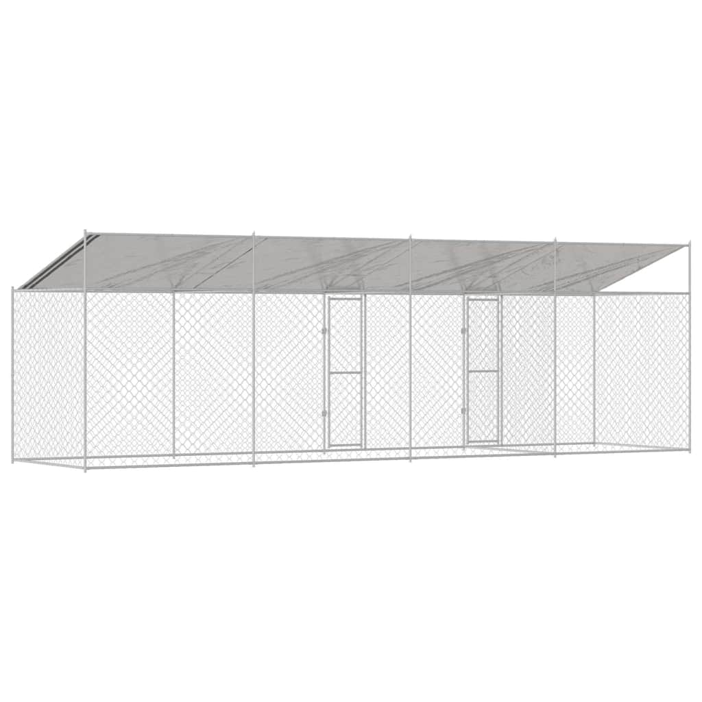Hondenbench Zilver 800 x 200 x 256 cm Gegalvaniseerd staal